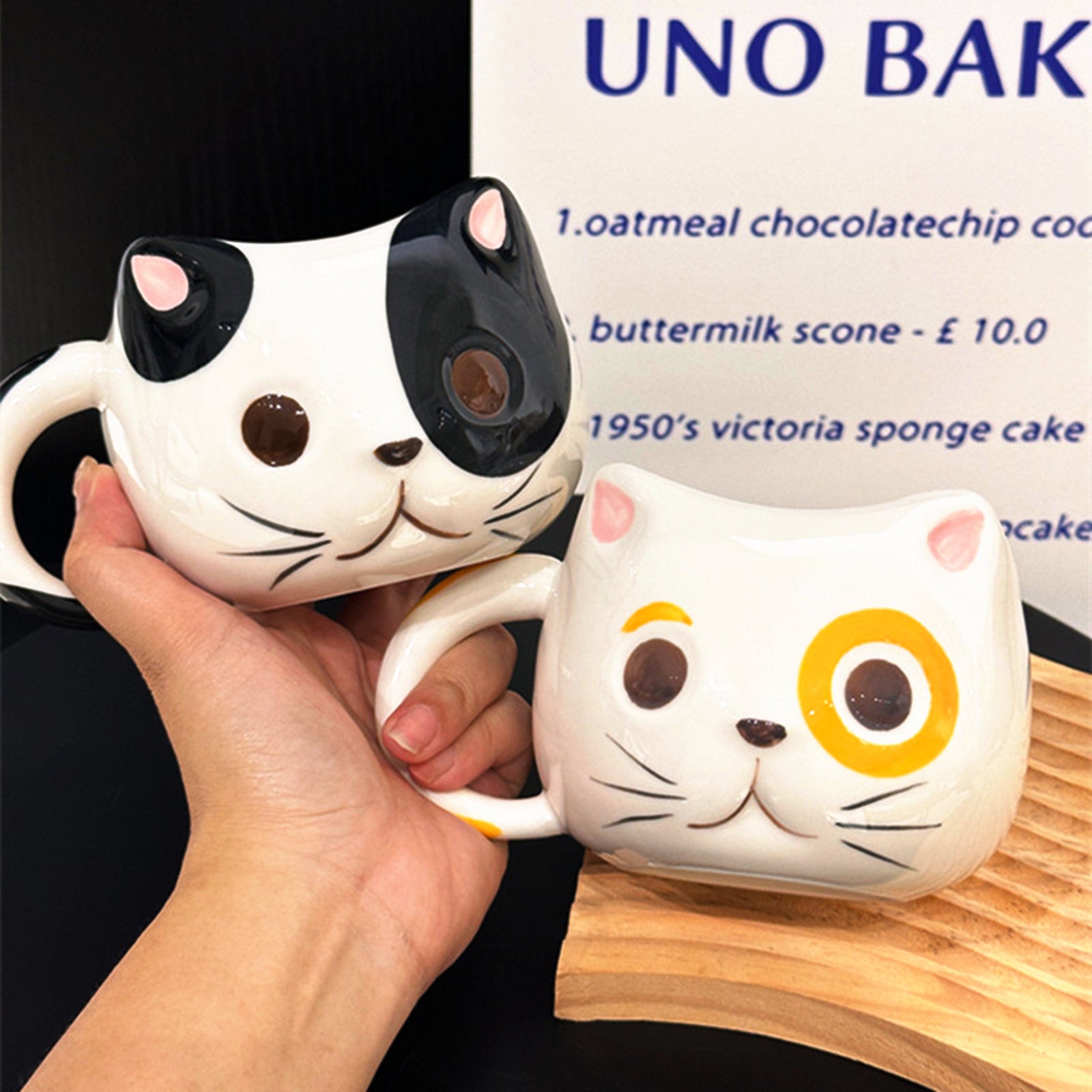 Adorable Cat-Shaped Mugs with Whimsical Design