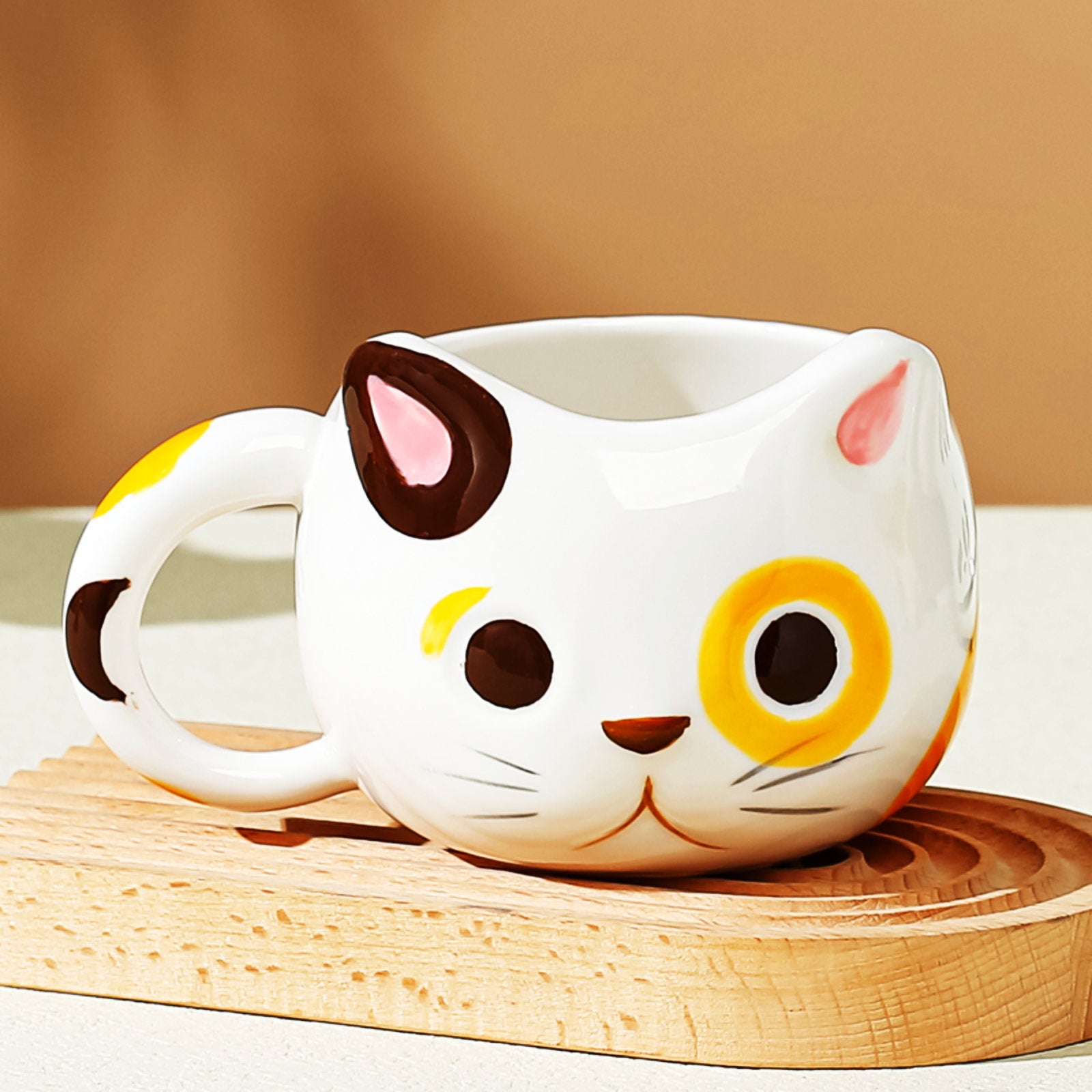 Adorable Cat-Shaped Mugs with Whimsical Design