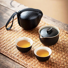 Beautiful Compact Tea Set: Enjoy Portable Elegance!