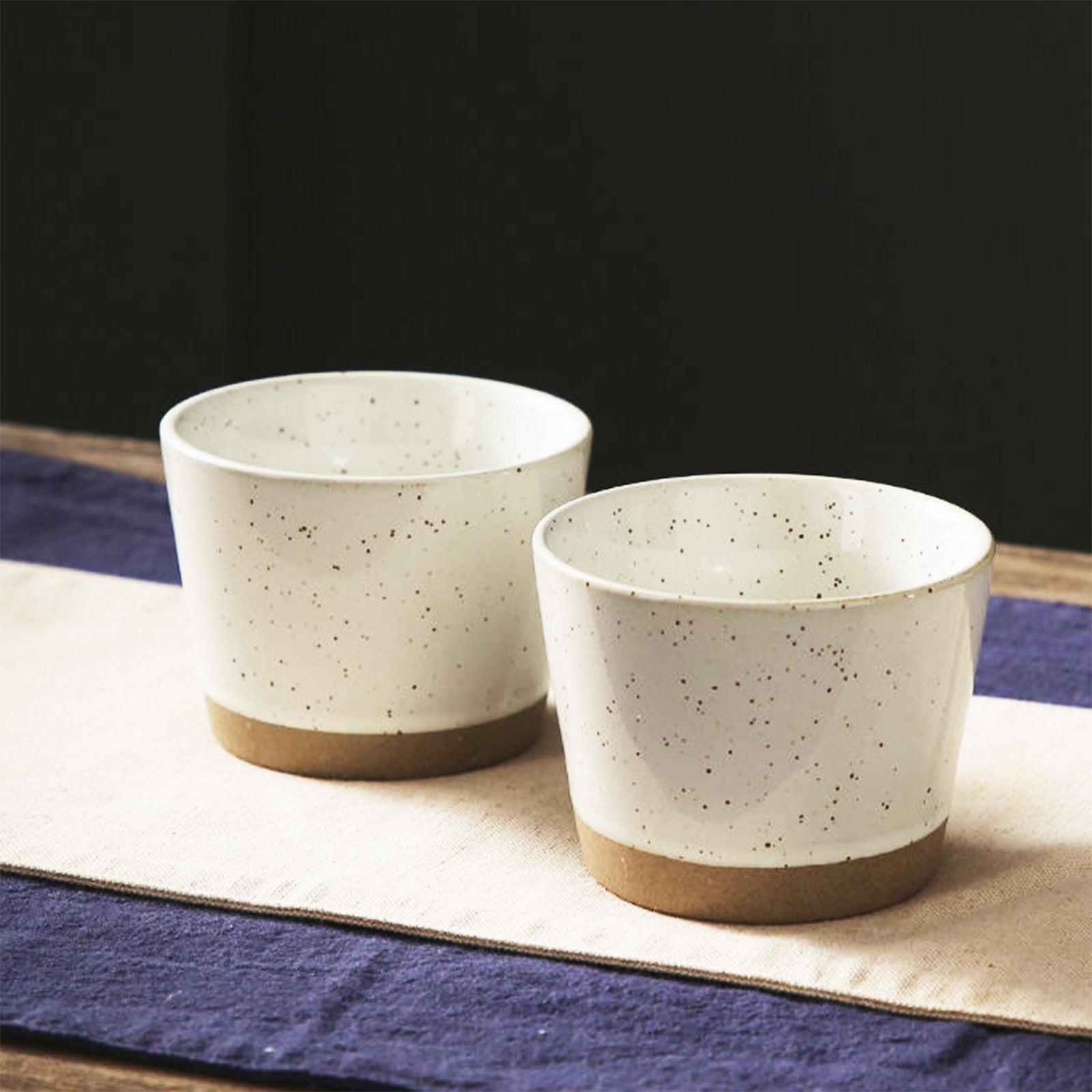 Elegant Beige Tea Cups with a Touch of Natural Brown