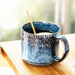 Charming Oversized Mugs with Cloudy Blue Elegance