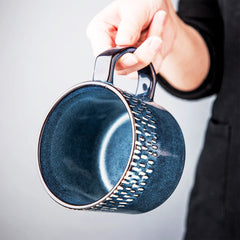 Charming Oversized Mugs with Cloudy Blue Elegance