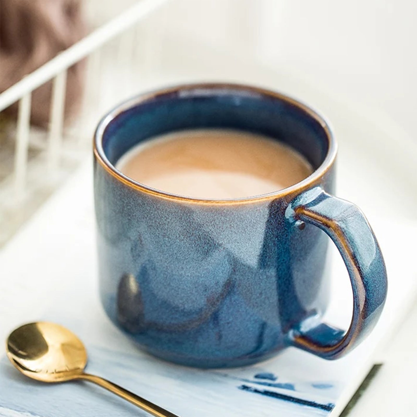 Charming Oversized Mugs with Cloudy Blue Elegance