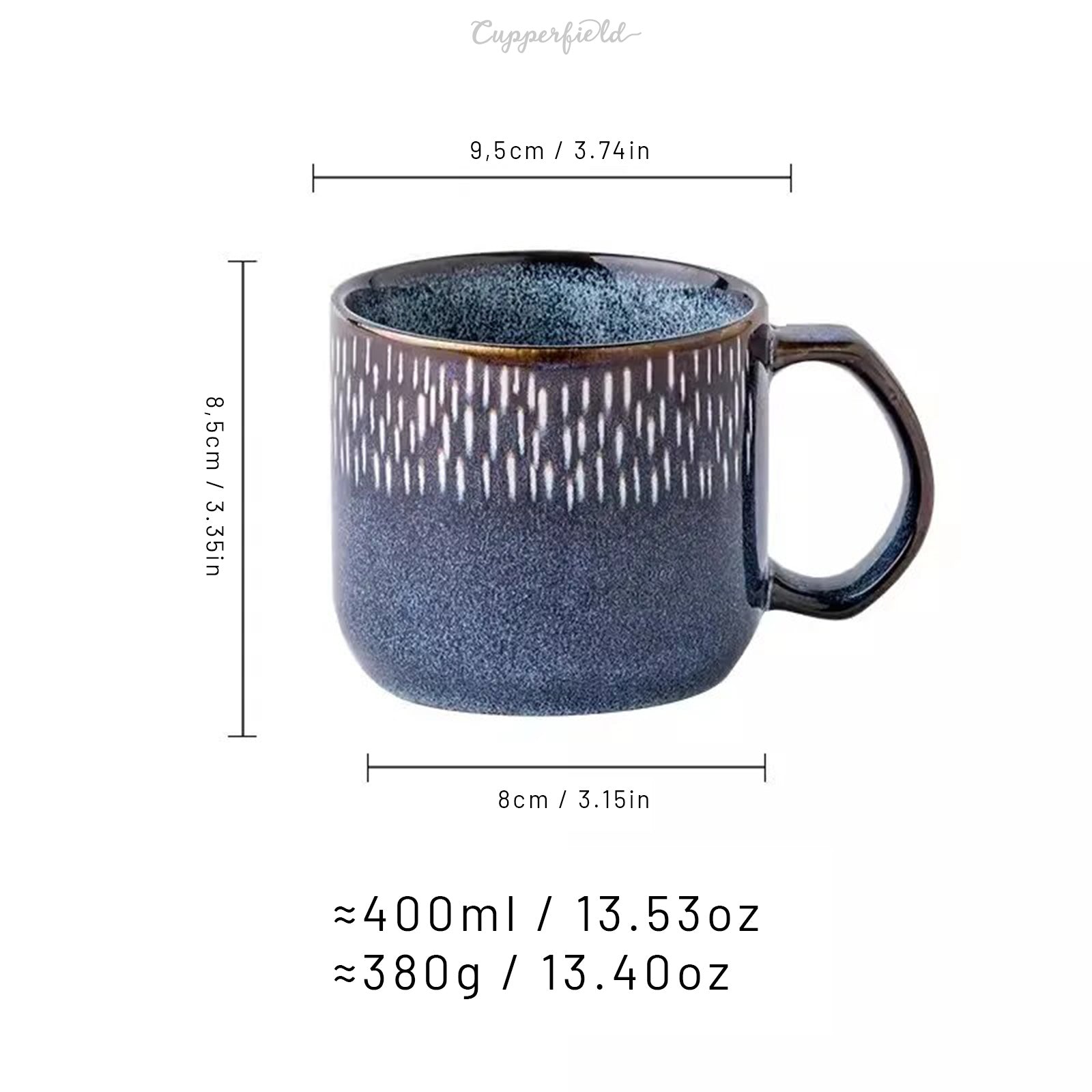 Charming Oversized Mugs with Cloudy Blue Elegance