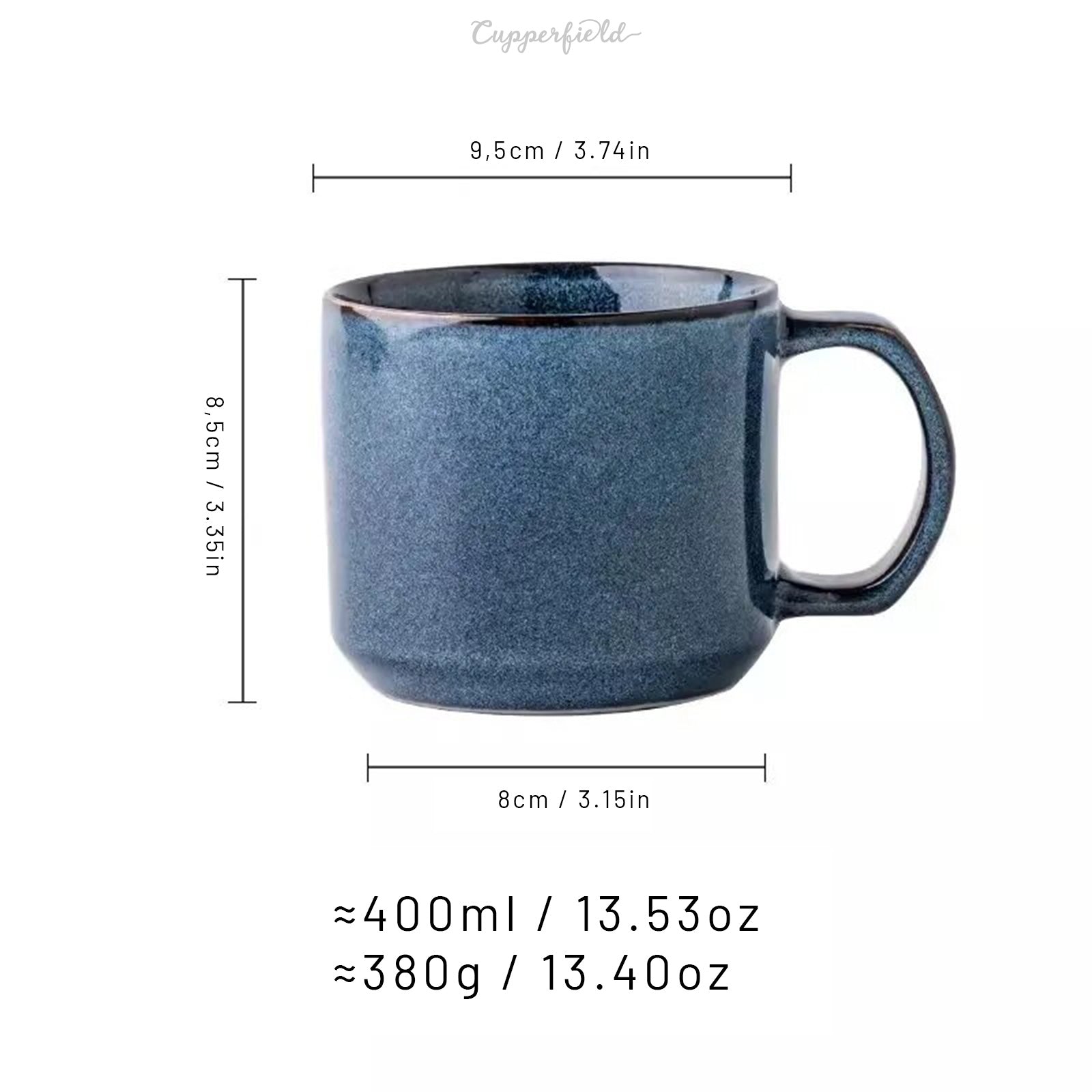 Charming Oversized Mugs with Cloudy Blue Elegance