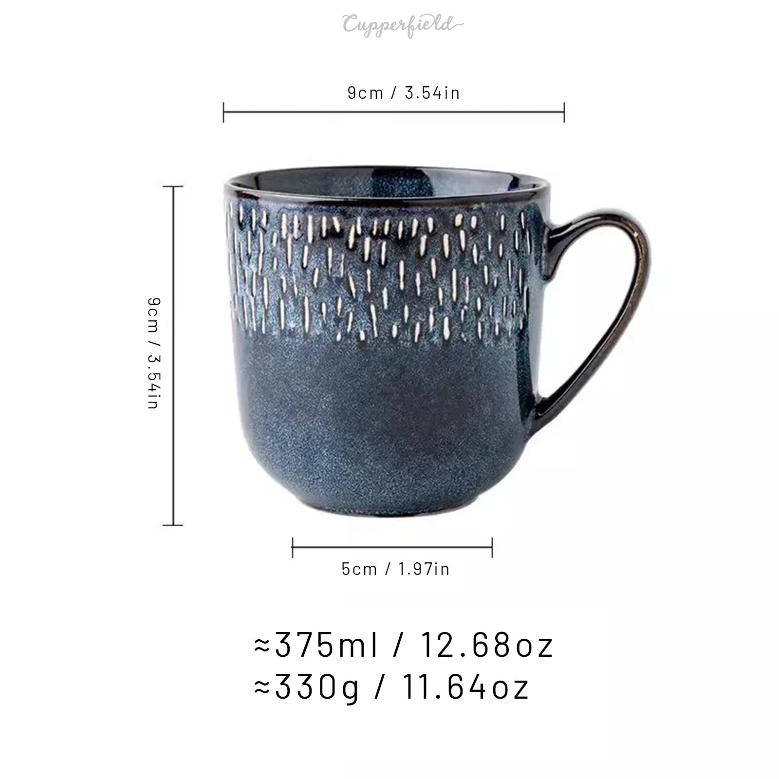 Charming Oversized Mugs with Cloudy Blue Elegance