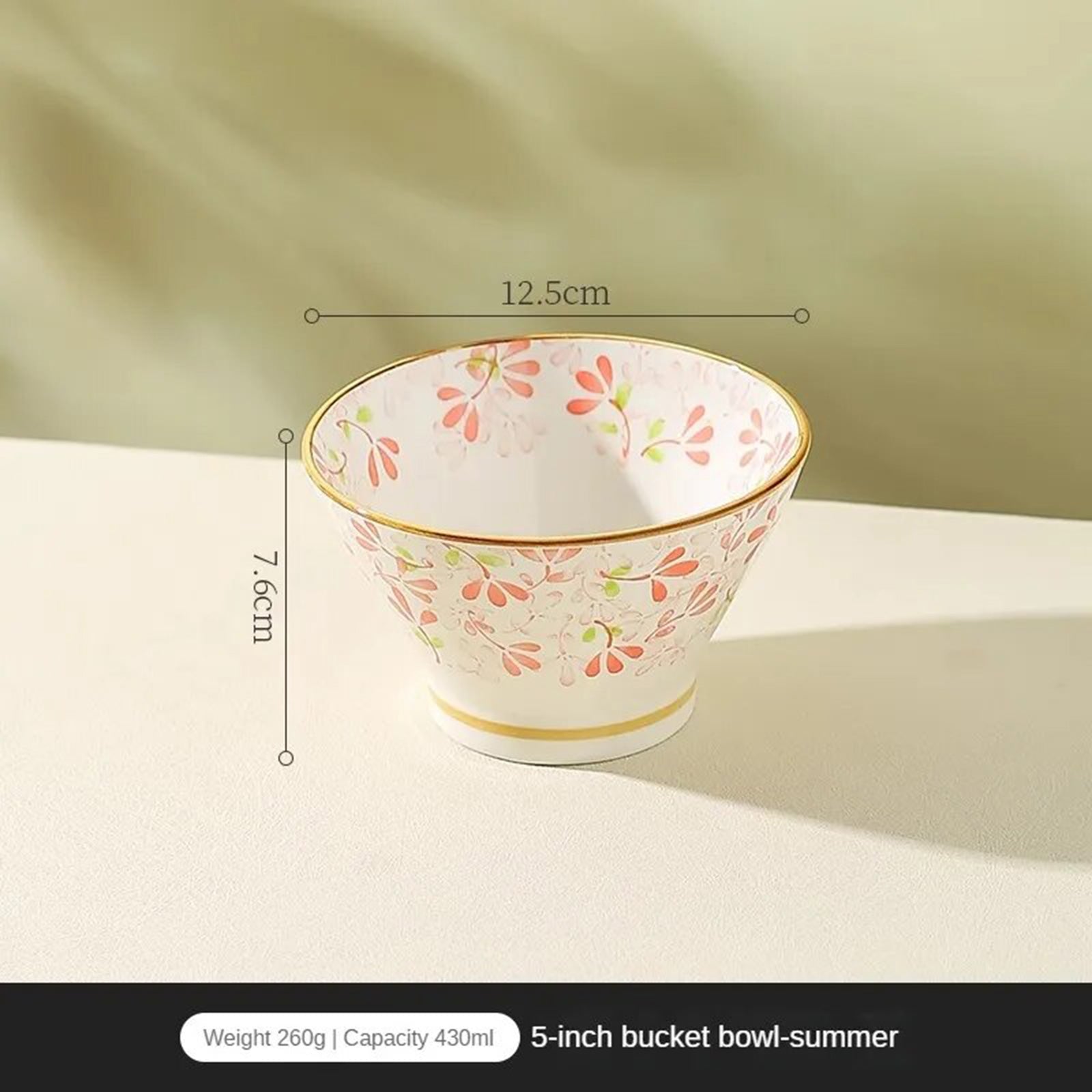 Charming Retro Bowls with Dish and Floral Designs in Four Vibrant Colors