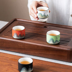 Chic 4-Part Tea Set: Boxed Brilliance with Mountain Magic