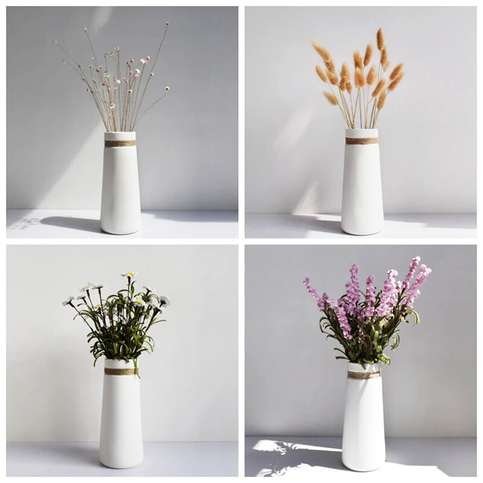 Chic Nordic Vase: Minimalist Beauty with a String of Elegance