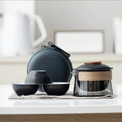 Chic Zen Elegance: Portable Tea Set for Modern Tea Enthusiasts