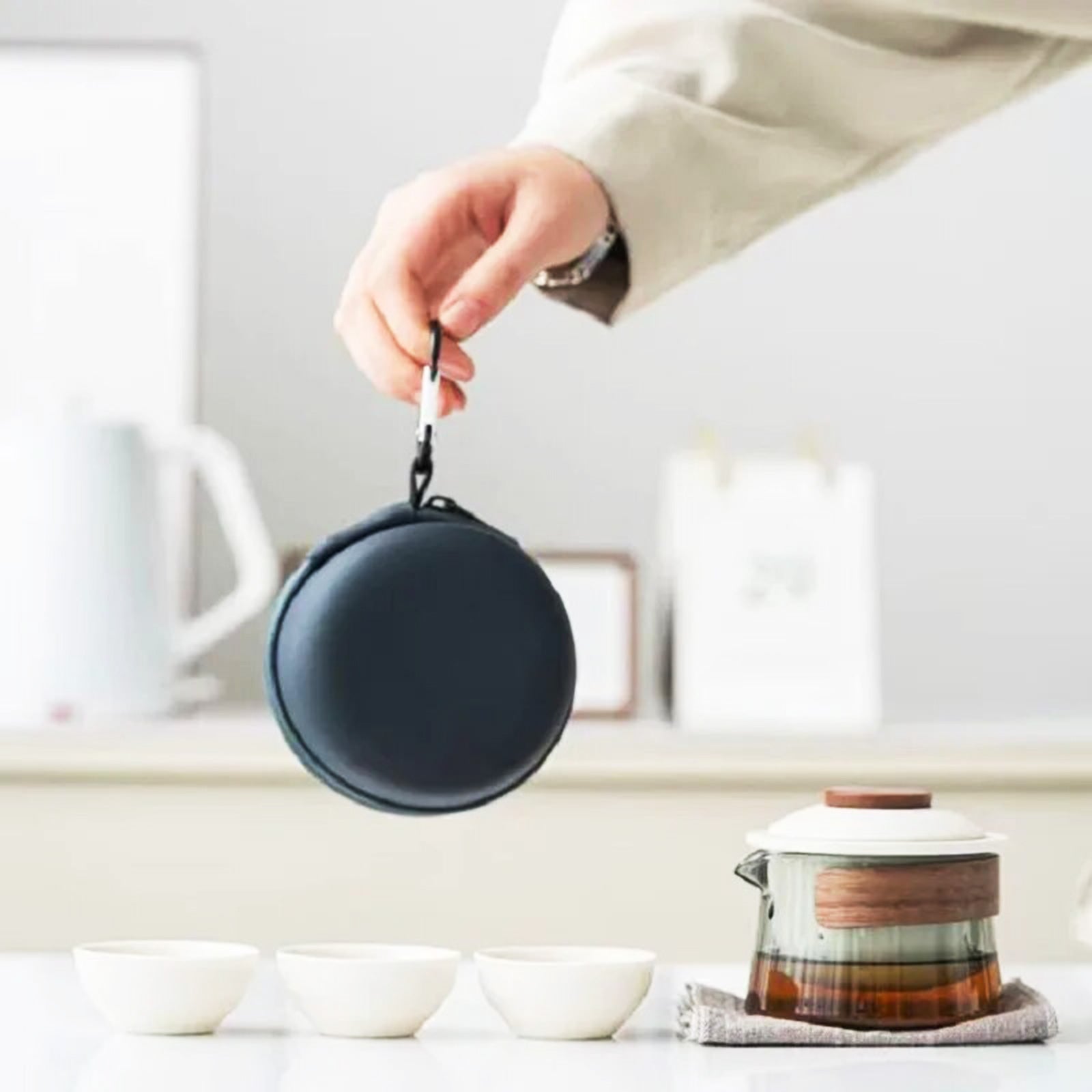 Chic Zen Elegance: Portable Tea Set for Modern Tea Enthusiasts