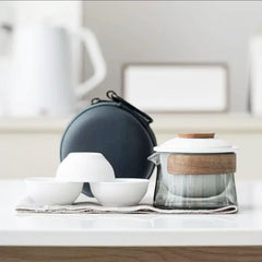 Chic Zen Elegance: Portable Tea Set for Modern Tea Enthusiasts