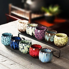 Colorful Japanese-Inspired Tea Cups (11 hues)