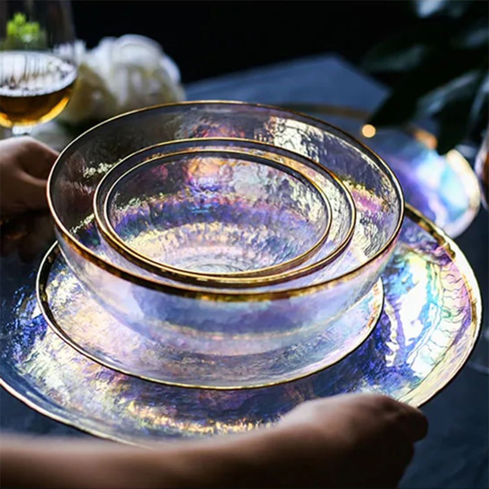 Colorful Oil Effect Glass Bowls: A Stylish Touch for Any Occasion