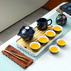 Deluxe Chinese Tea Set With Travel Suitcase