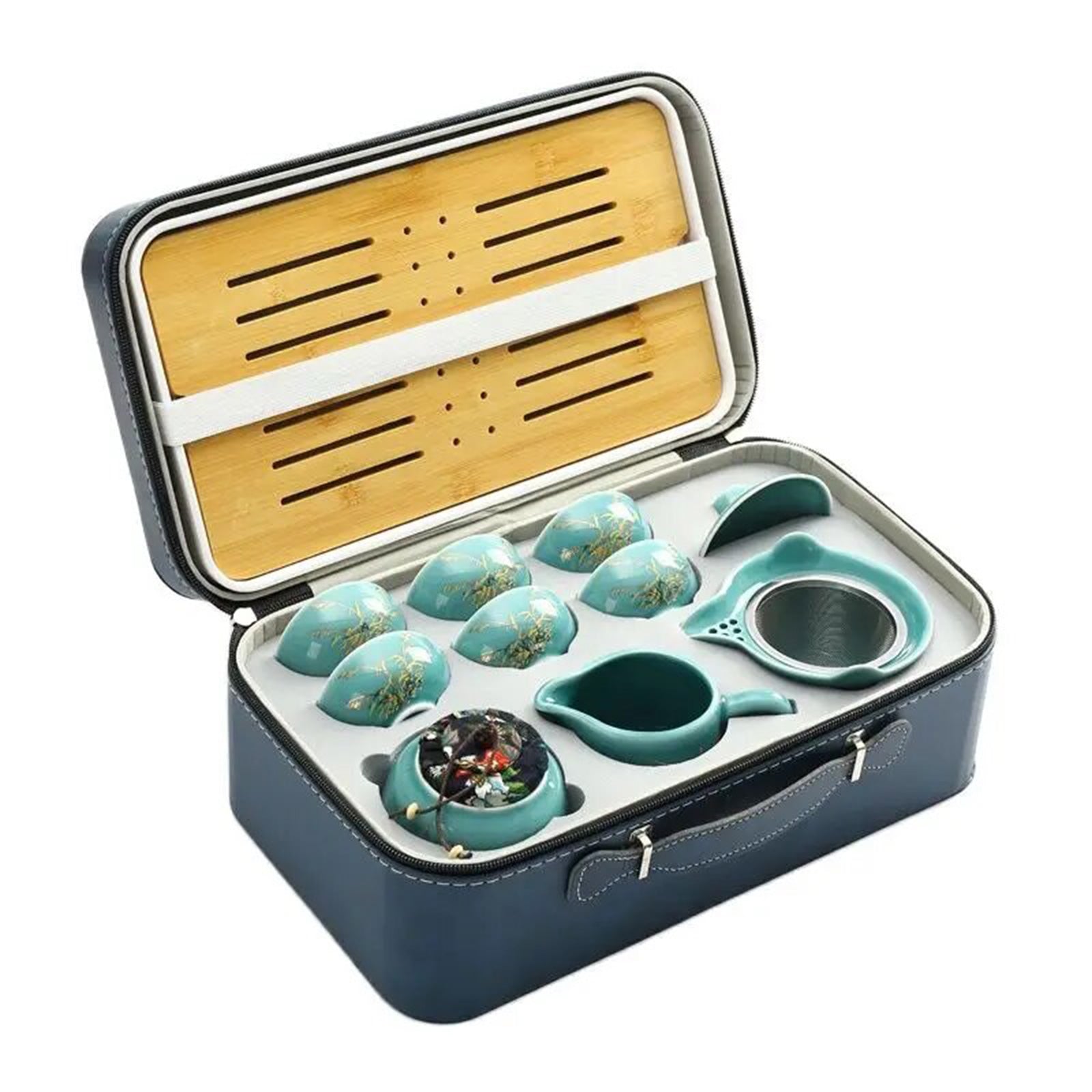 Deluxe Chinese Tea Set With Travel Suitcase