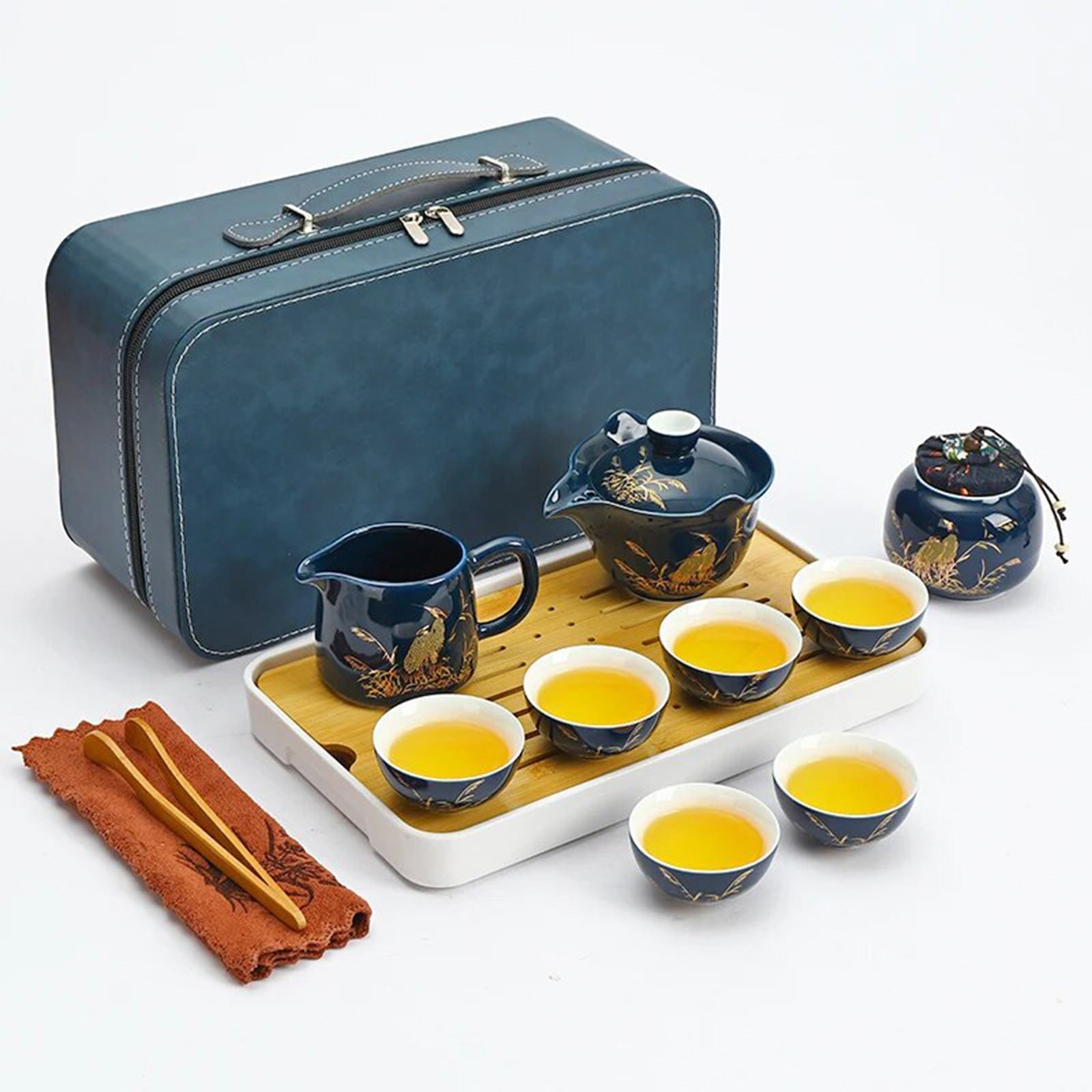 Deluxe Chinese Tea Set With Travel Suitcase