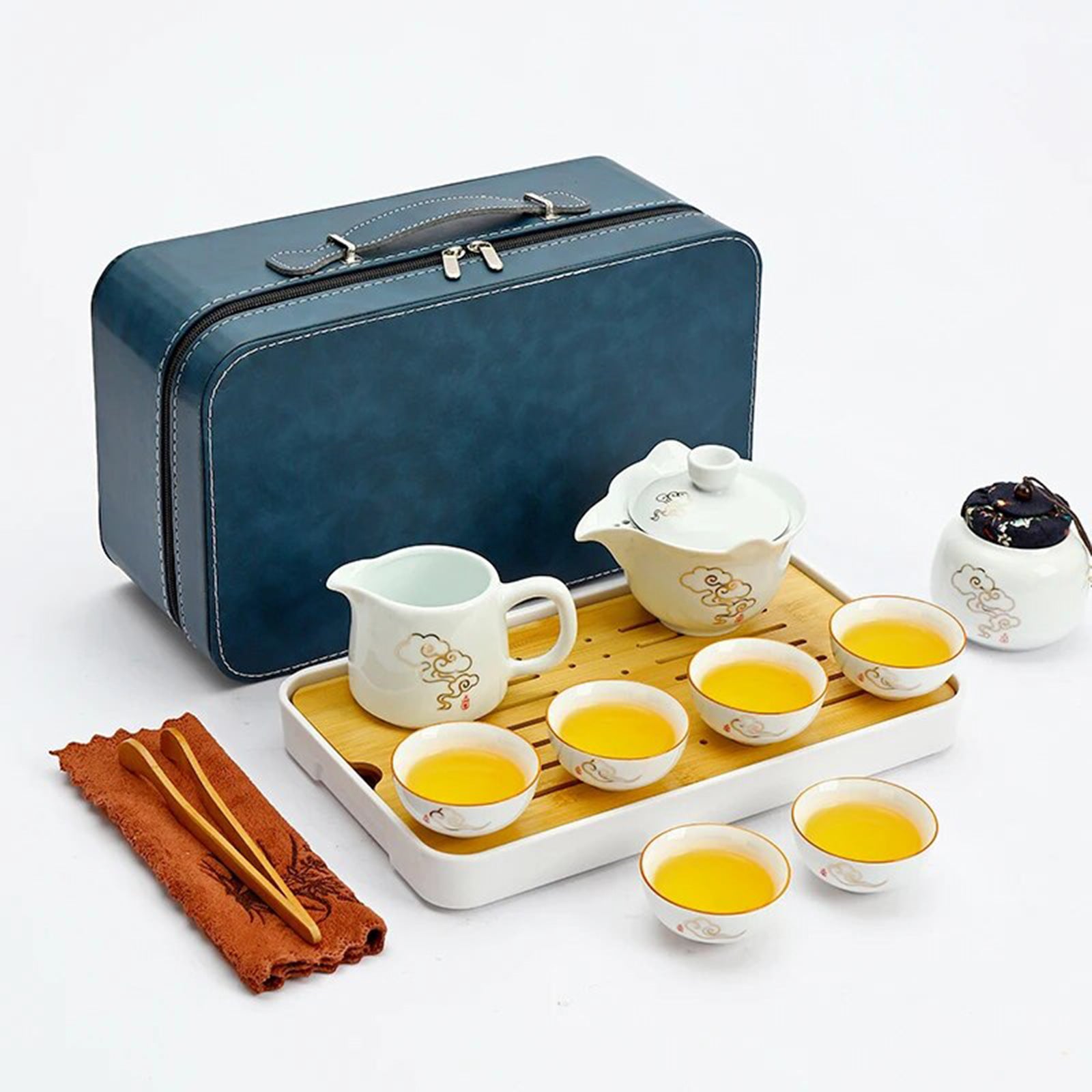 Deluxe Chinese Tea Set With Travel Suitcase