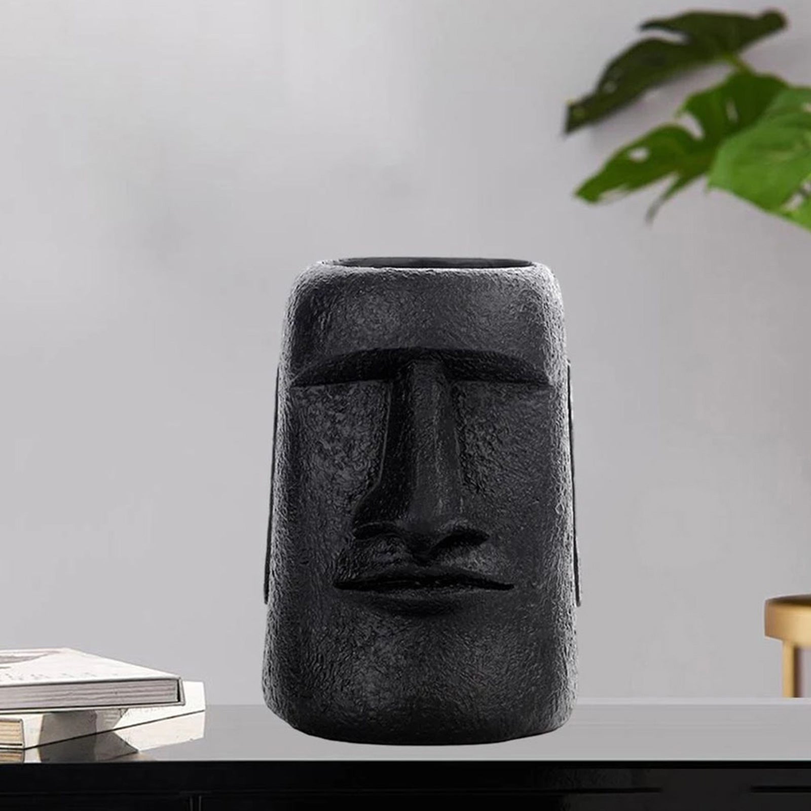 Charming Easter Island Head Plant Pot - Expressive Design in 2 Sizes and 2 Colors