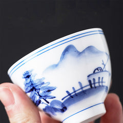 Elegant Blue and White Chinese Tea Set for a Stylish Tea Time