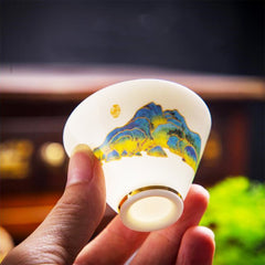 Elegant Chinese Tea or Sake Cups with Beautiful Design