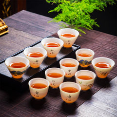 Elegant Chinese Tea or Sake Cups with Beautiful Design