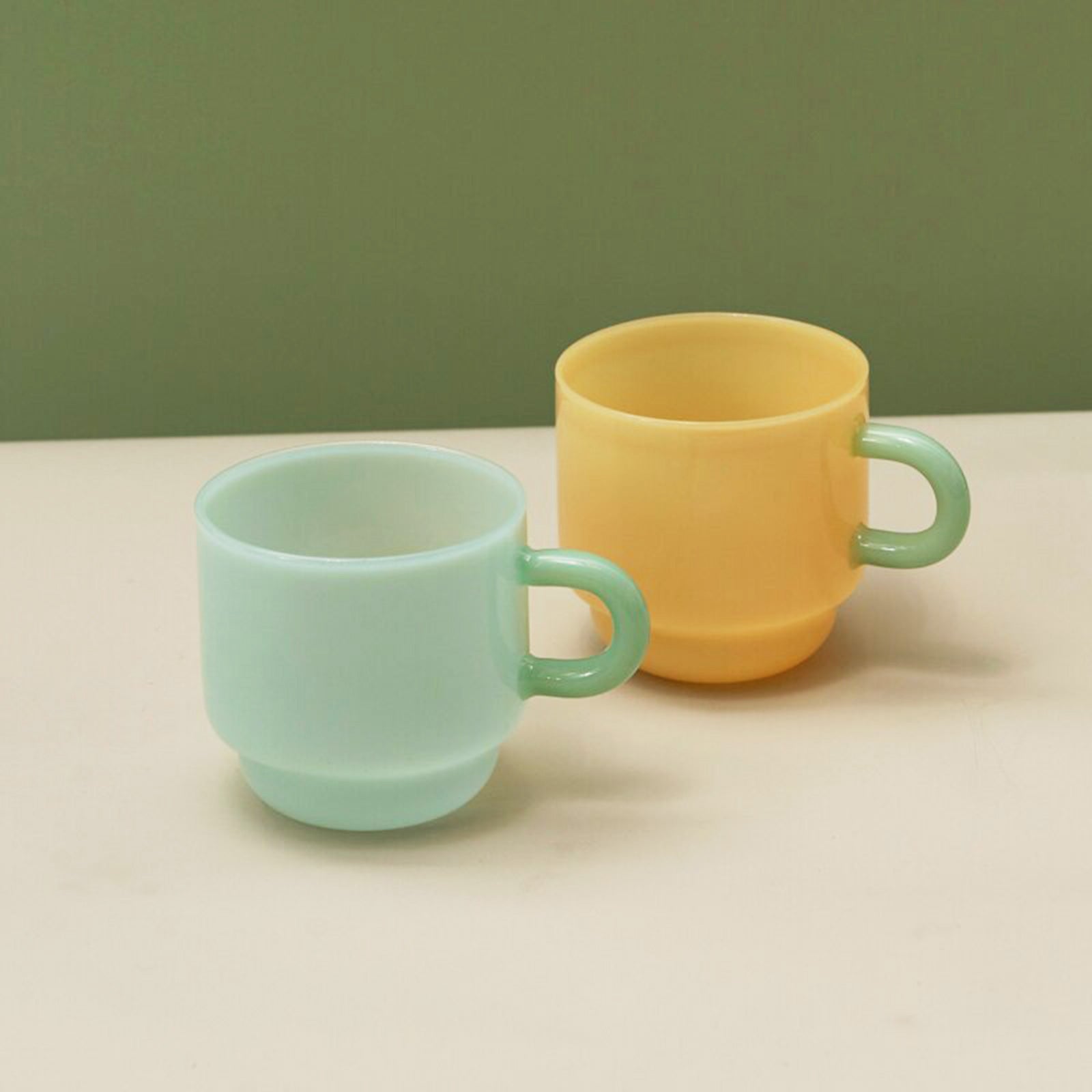 Exotic Jade Colored Glass Mugs - Heat resistant (5 styles)