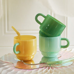 Exotic Jade Colored Glass Mugs - Heat resistant (5 styles)