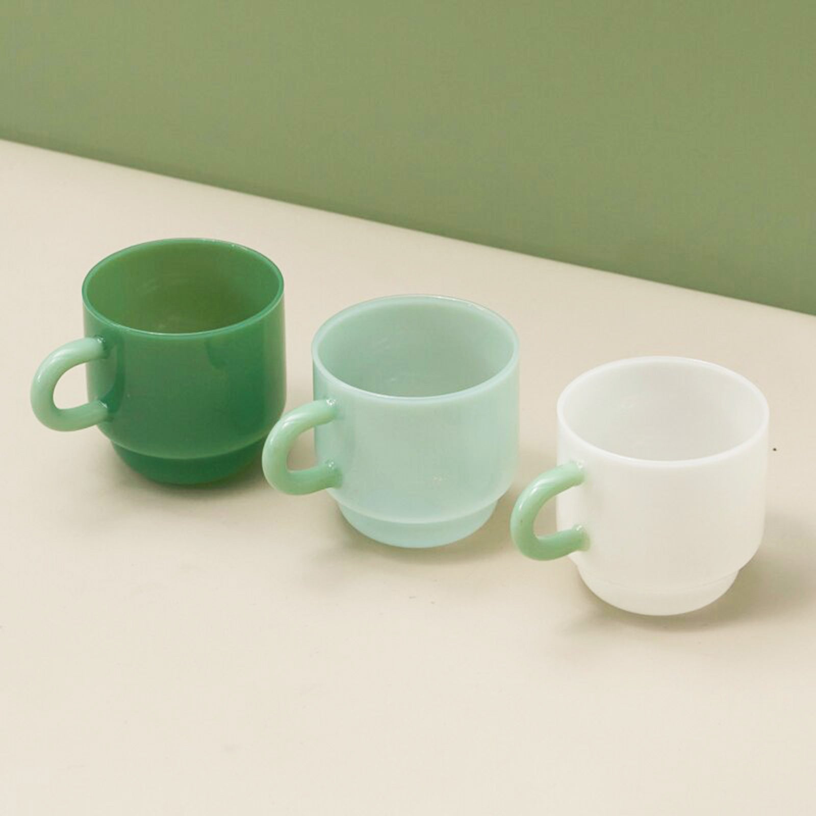 Exotic Jade Colored Glass Mugs - Heat resistant (5 styles)