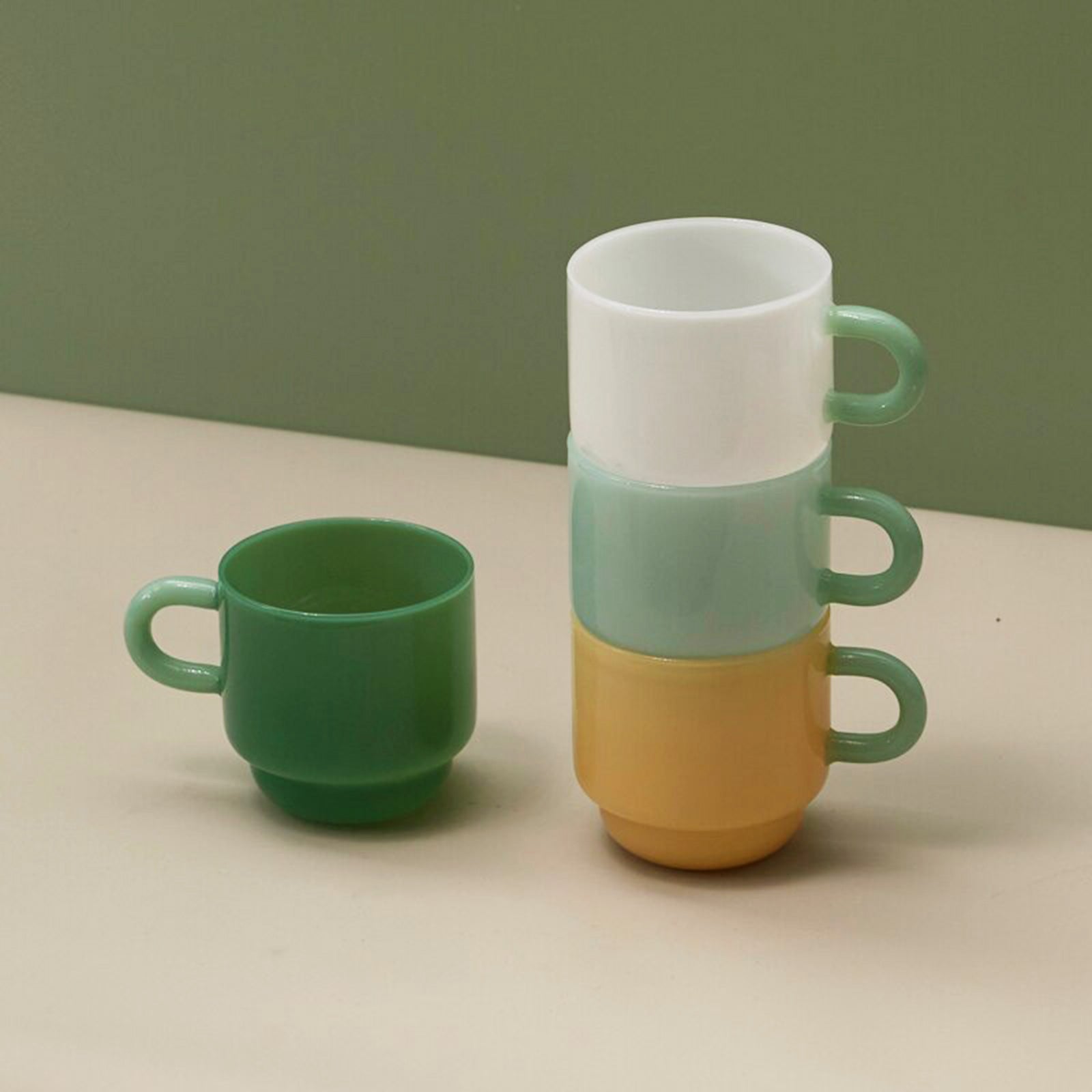 Exotic Jade Colored Glass Mugs - Heat resistant (5 styles)