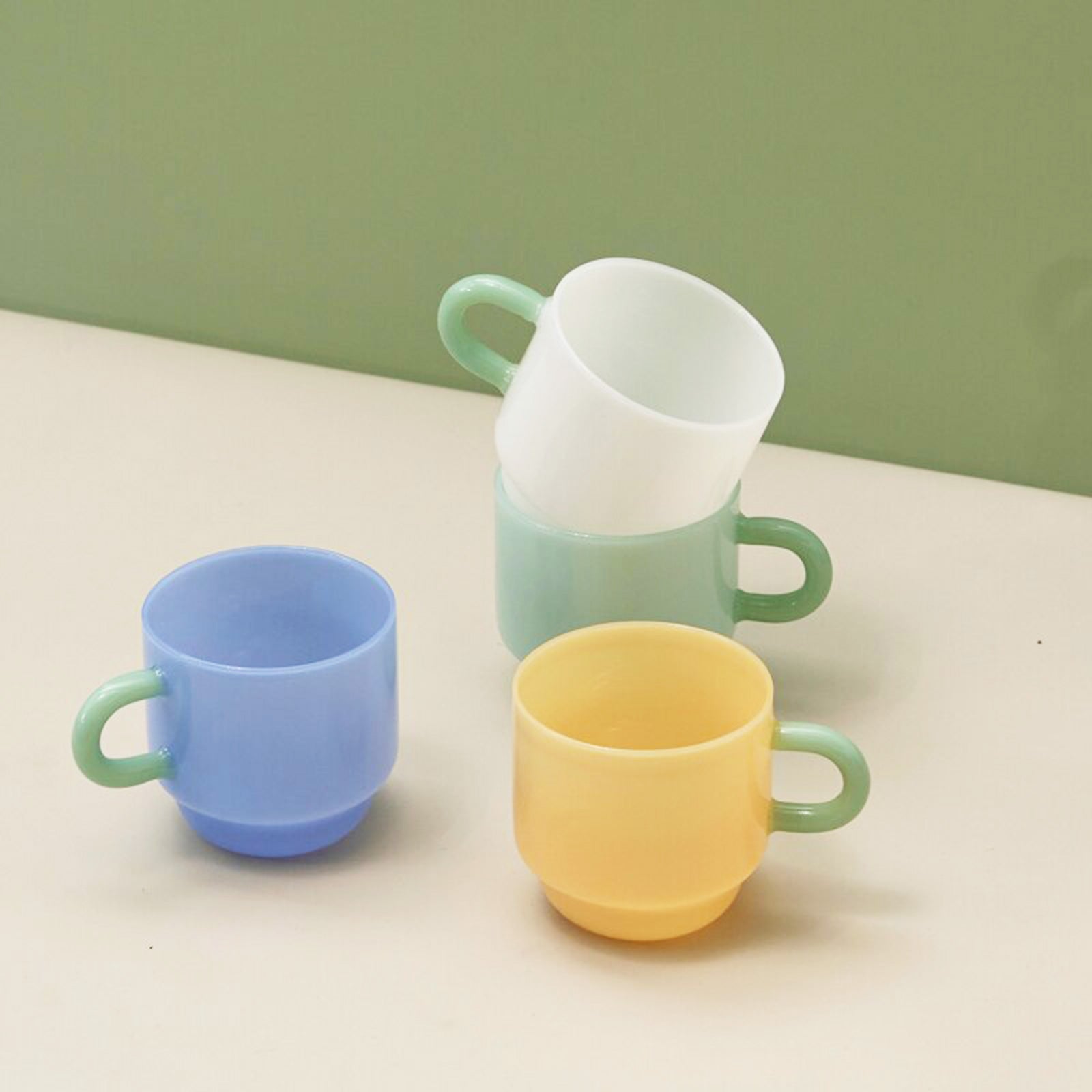 Exotic Jade Colored Glass Mugs - Heat resistant (5 styles)