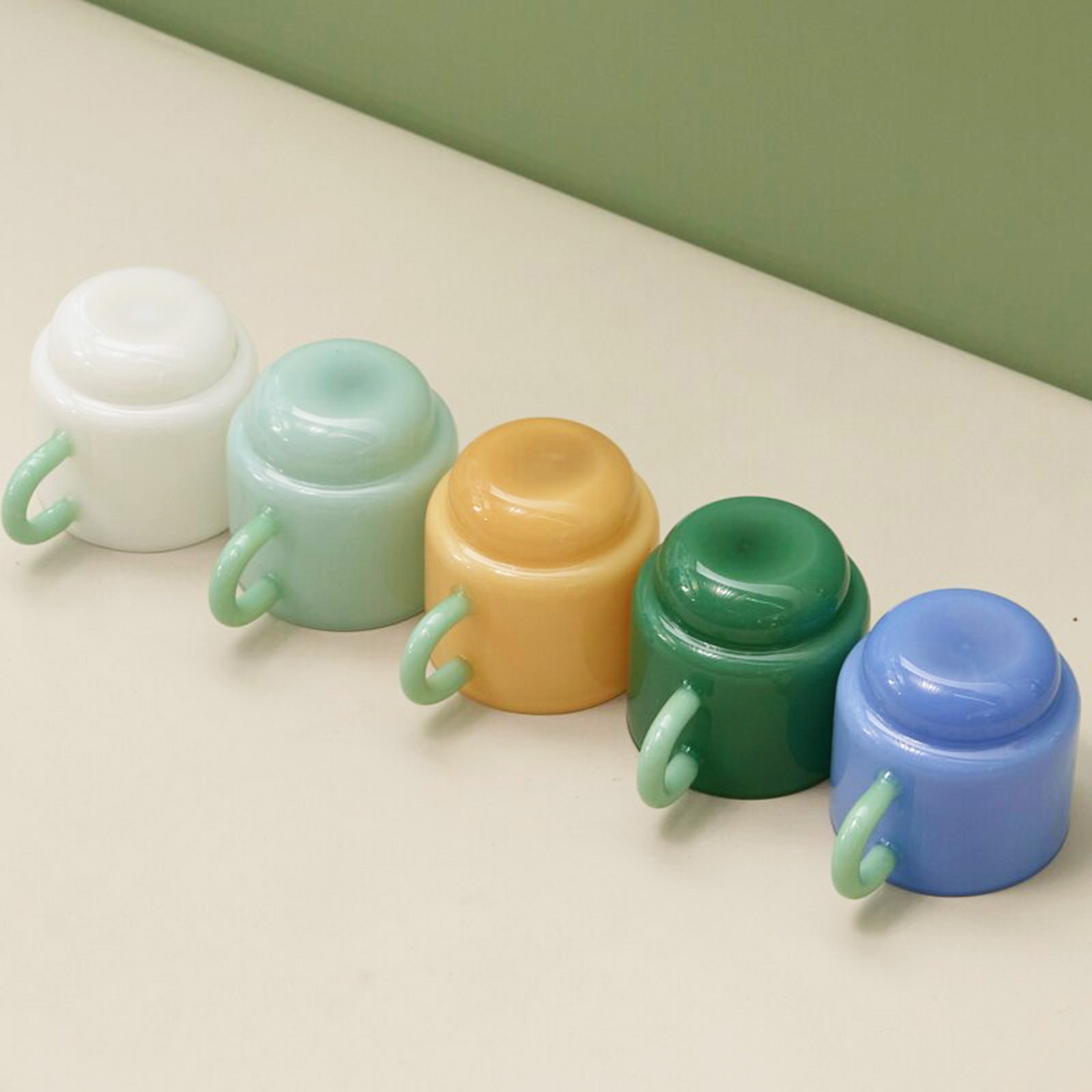 Exotic Jade Colored Glass Mugs - Heat resistant (5 styles)