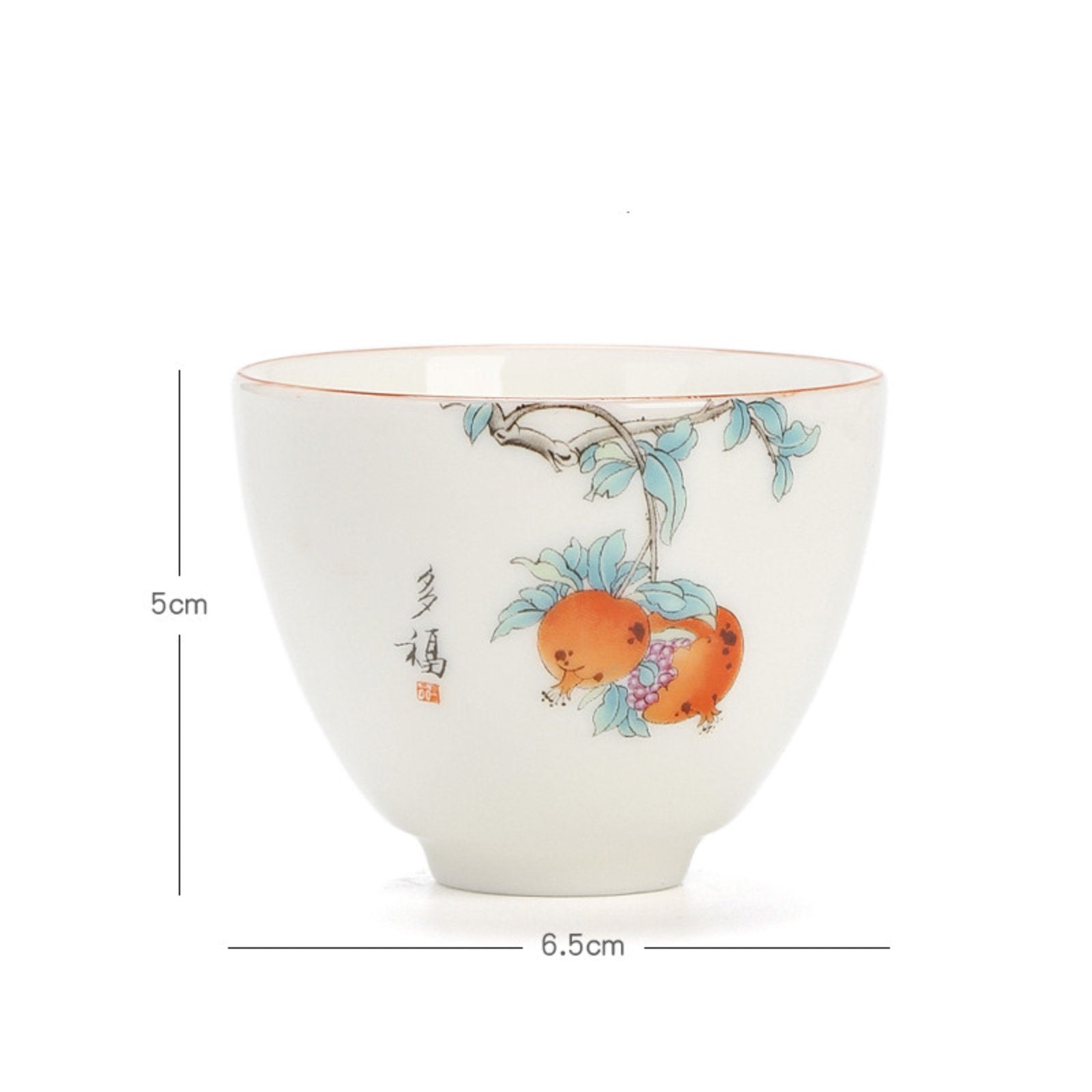 Exquisite Tea Cups with Detailed Drawings