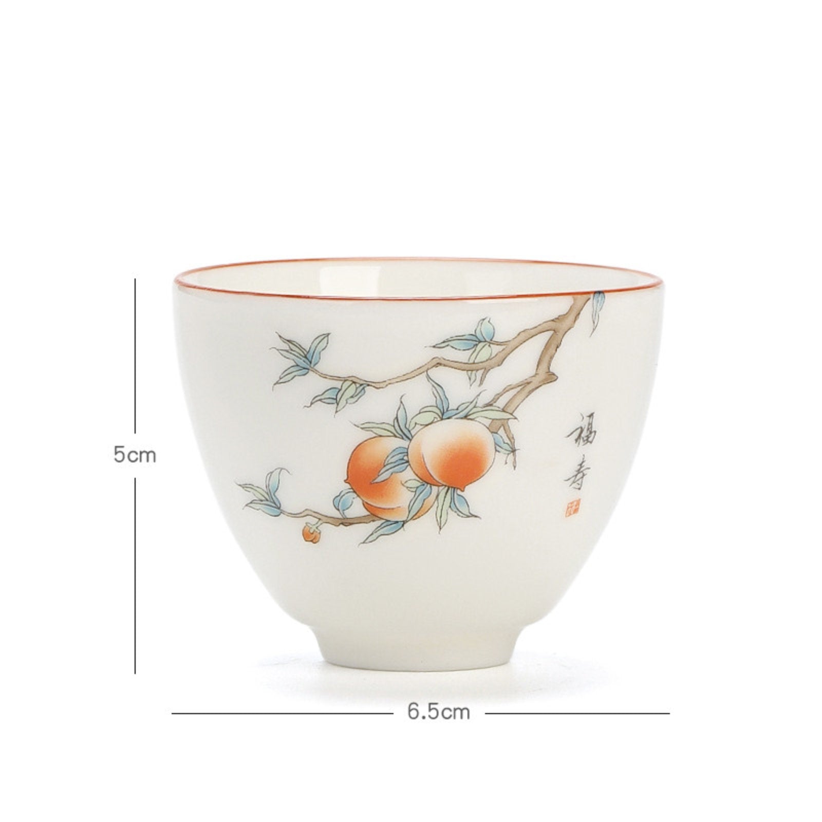 Exquisite Tea Cups with Detailed Drawings