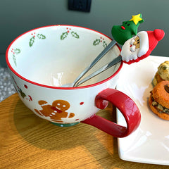 Festive Christmas Mug: Gingerbread and Candy Cane Delight