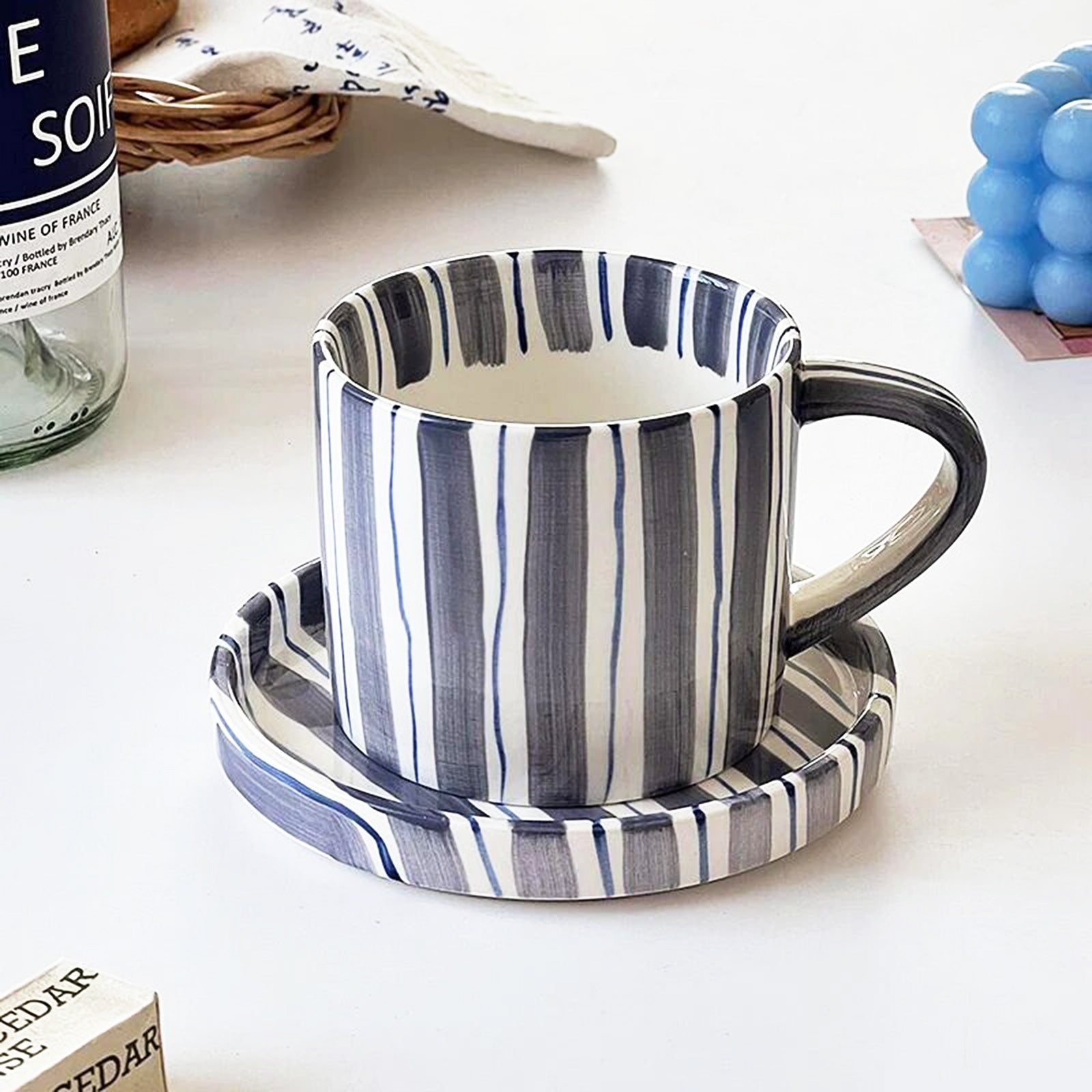 Funky Striped Nordic Mug Set: Add a Pop of Color to Your Mornings!