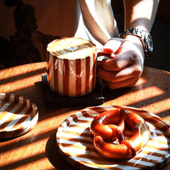 Funky Striped Nordic Mug Set: Add a Pop of Color to Your Mornings!