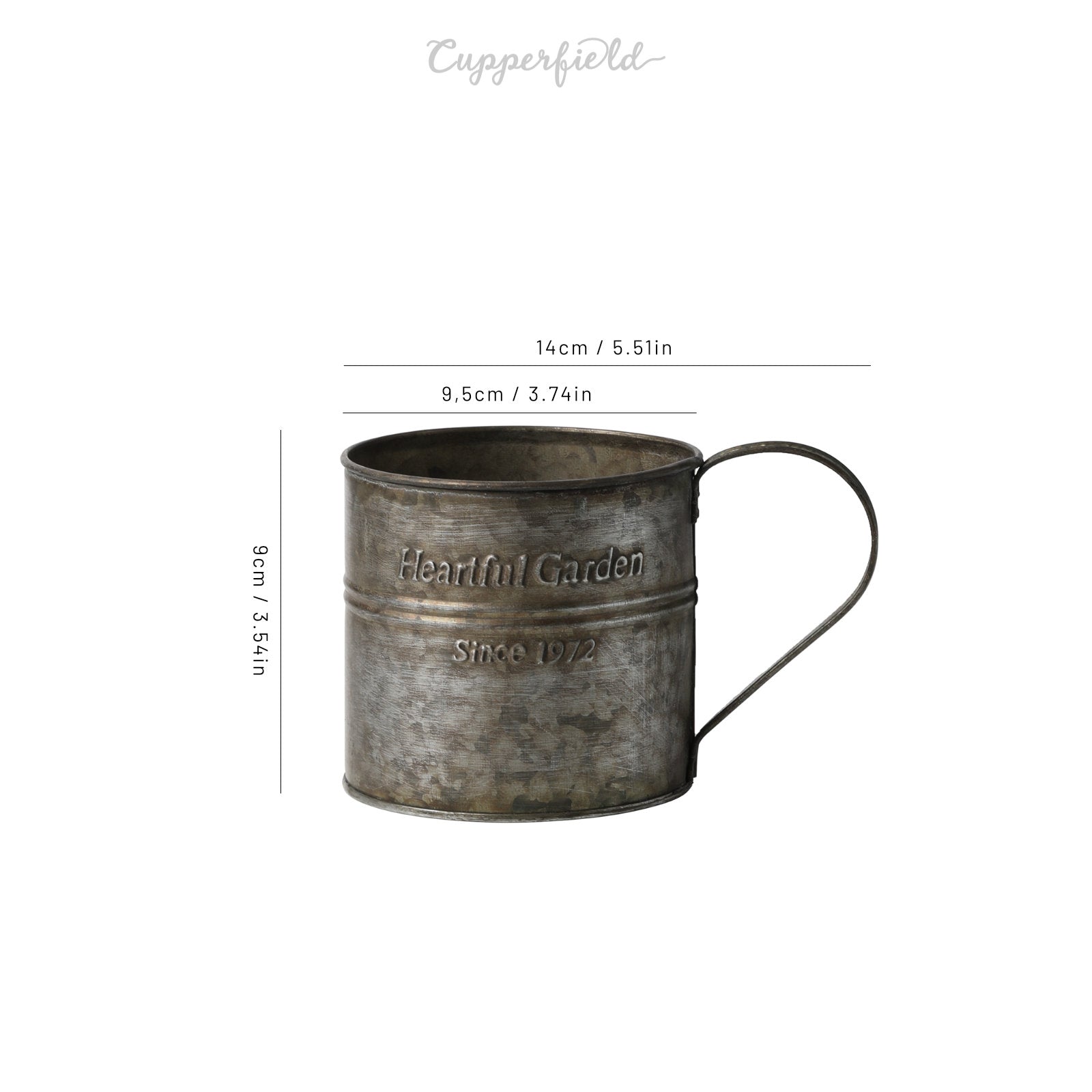 Heartful Garden-Style Iron Mugs – Timeless and Versatile