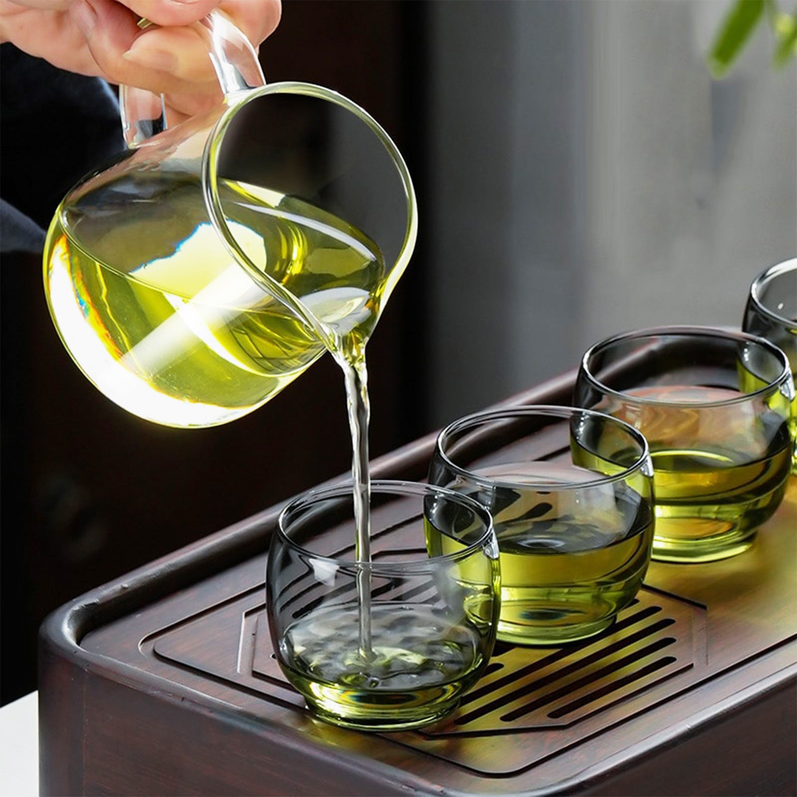 Heat-resistant glass Tea Set with Eastern Charm