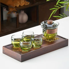 Heat-Resistant Glass Tea Set with Eastern Charm