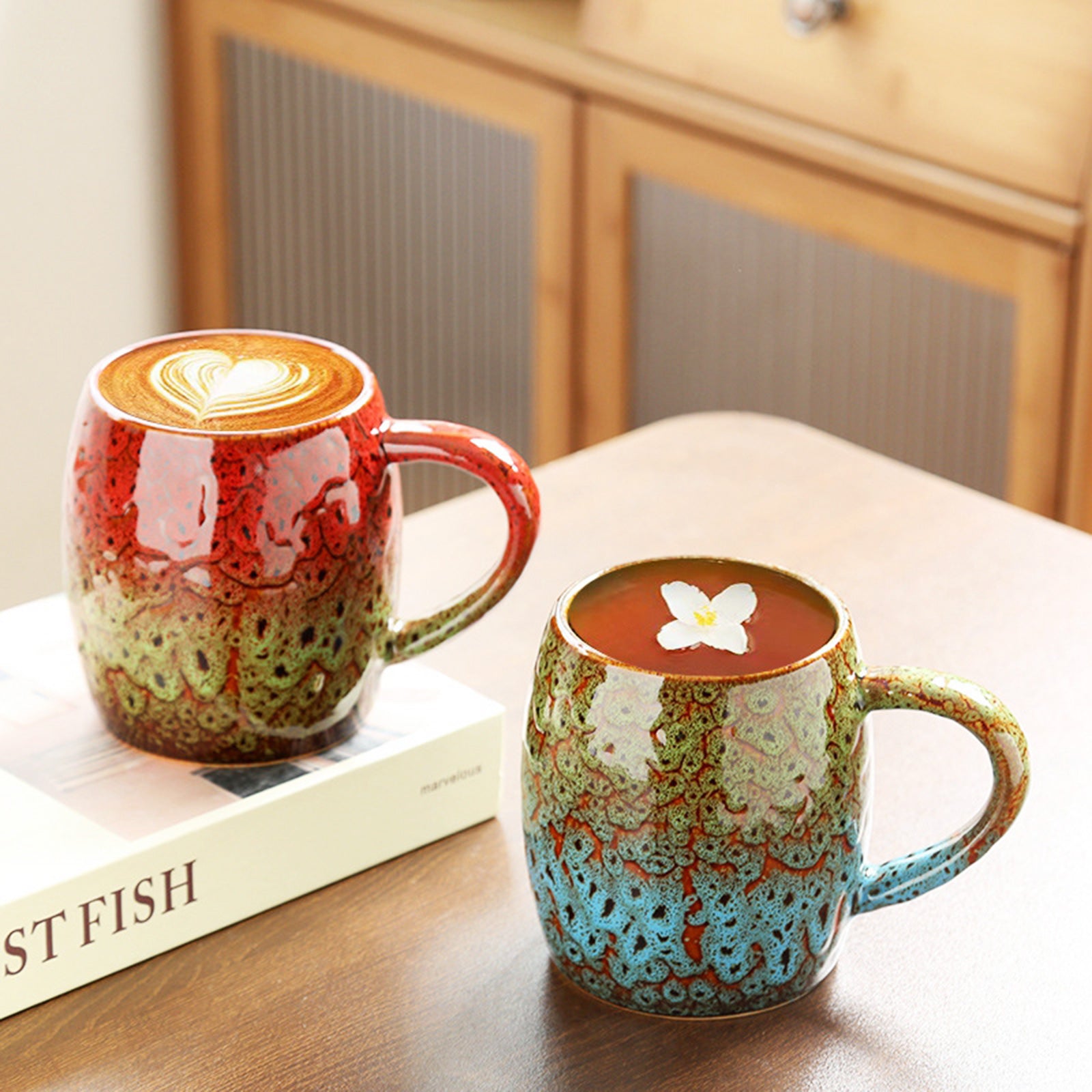 High Capacity, Colorful Mugs with Round Body