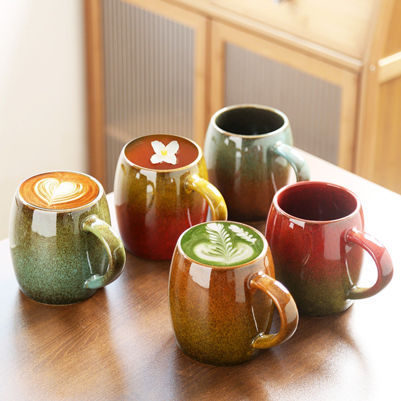 High Capacity, Colorful Mugs with Round Body