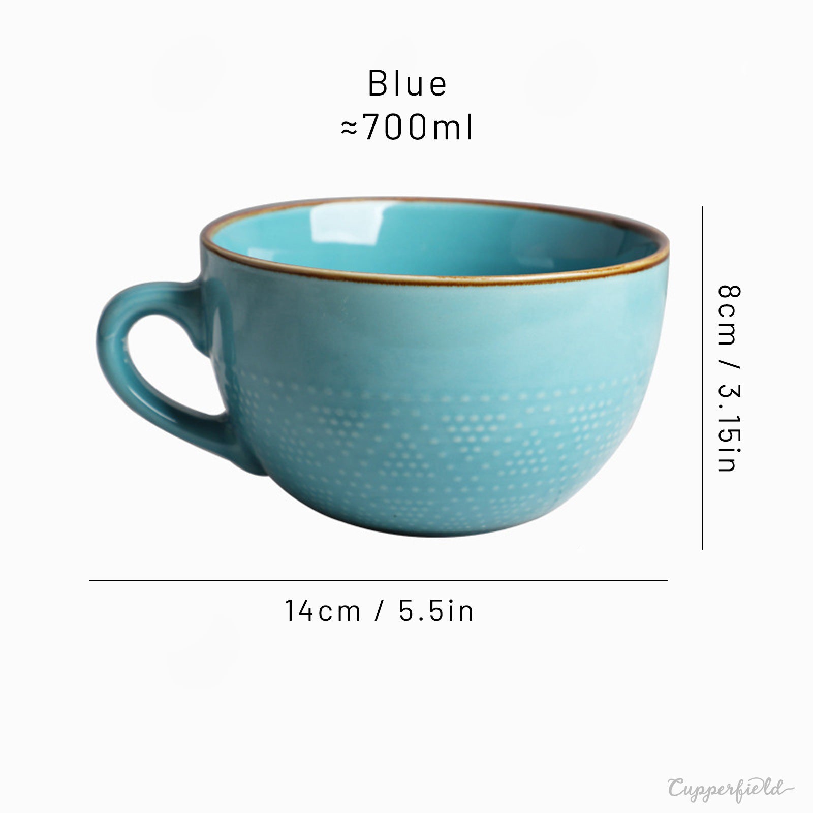 Vibrant Breakfast Mugs with Playful Dotted Patterns in 6 Colors