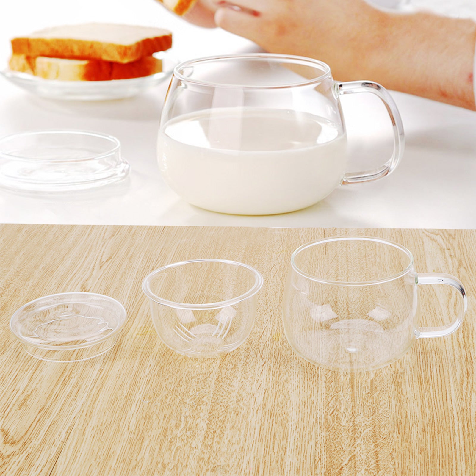 Large Glass Mugs With Lid And Infuser (5 models)