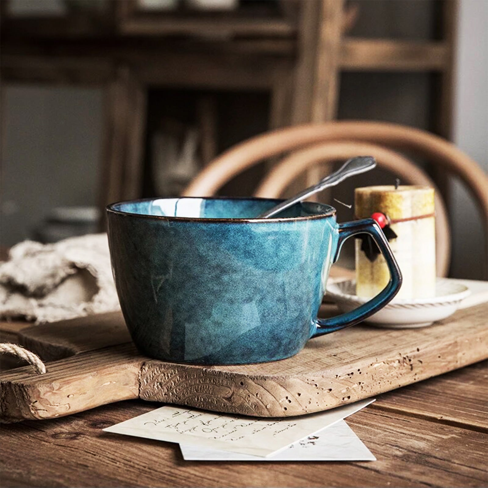 Let This Large Blue Ceramic Mug Be Your Morning Upgrade!