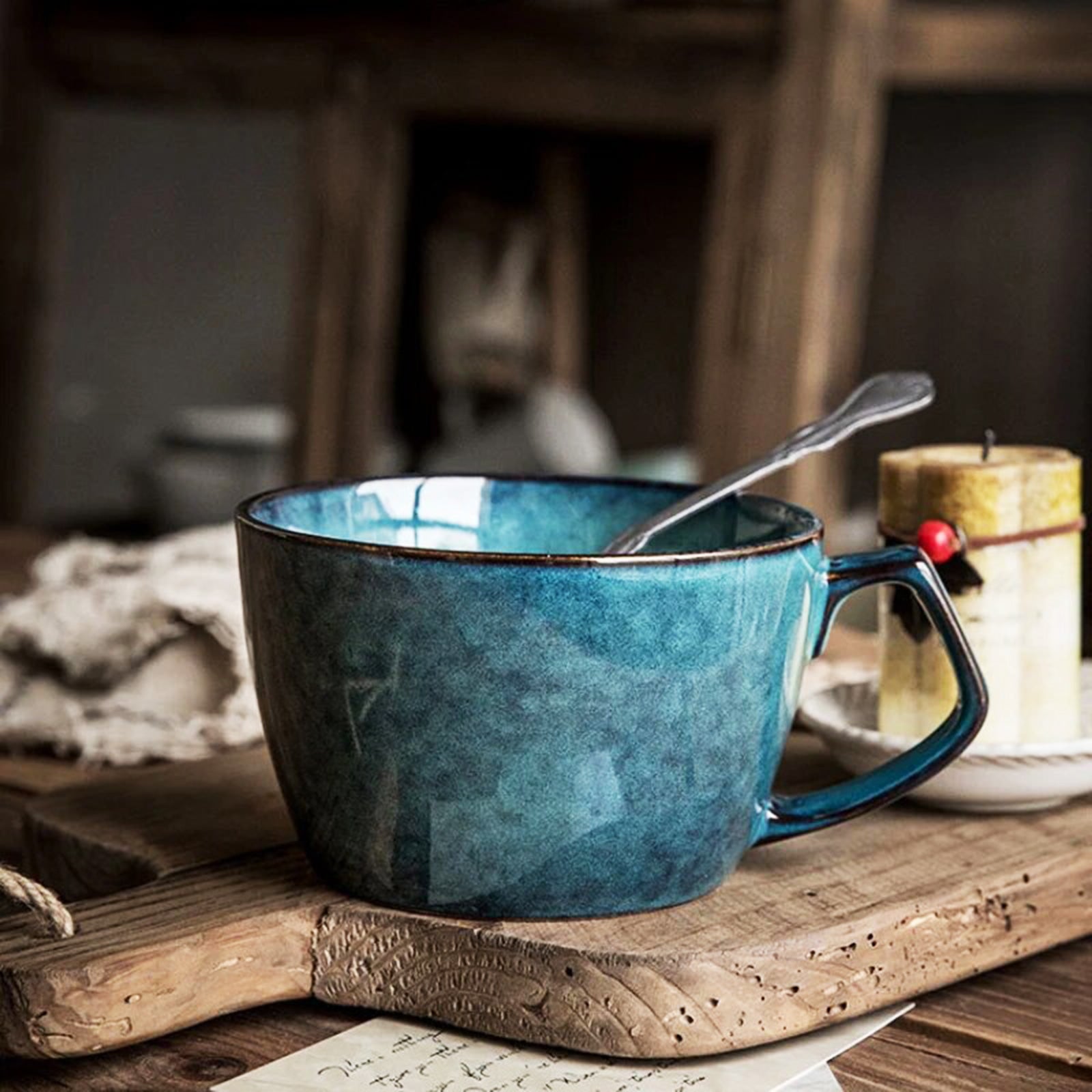 Let This Large Blue Ceramic Mug Be Your Morning Upgrade!