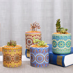 Mandala Geometric Design - Ceramic Flower Pot (4 styles)