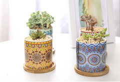 Mandala Geometric Design - Ceramic Flower Pot (4 styles)