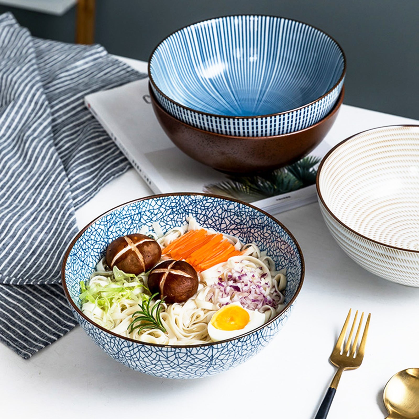 Versatile Minimalist Japanese Bowls (4 Styles, 4 Sizes)