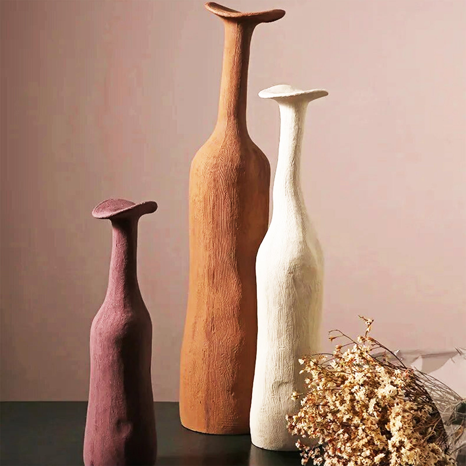 Minimal Nordic Vases with Playful Shape